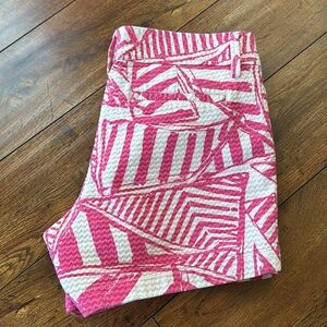 Pink and White Patterned Women's Shorts